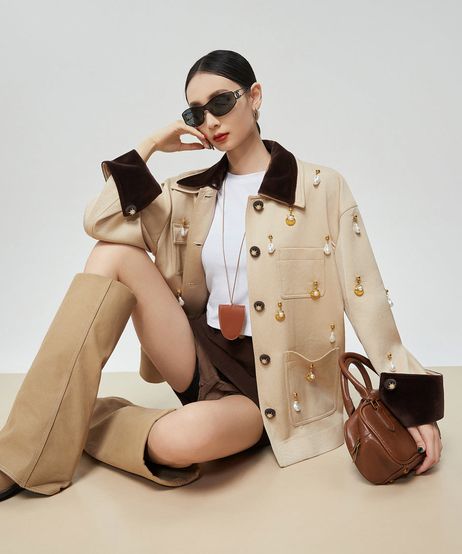 Pearl Charm Panel Jacket