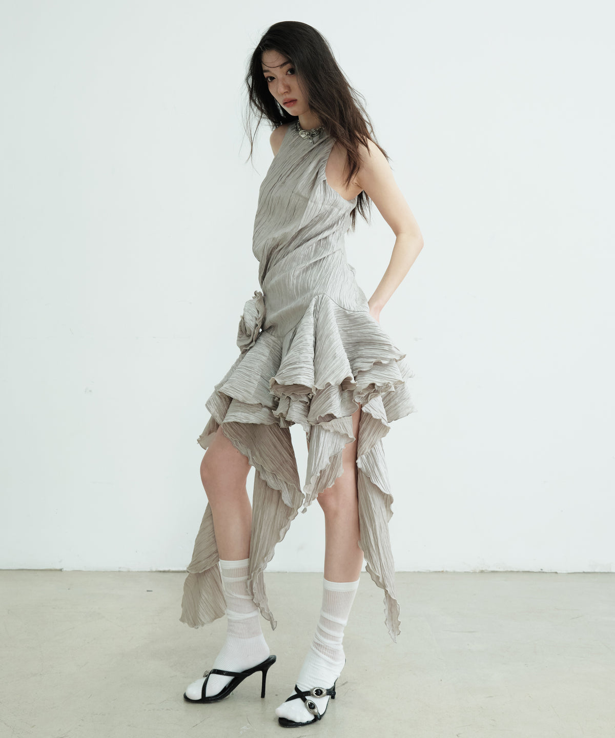 Ripple Flow Petal Dress