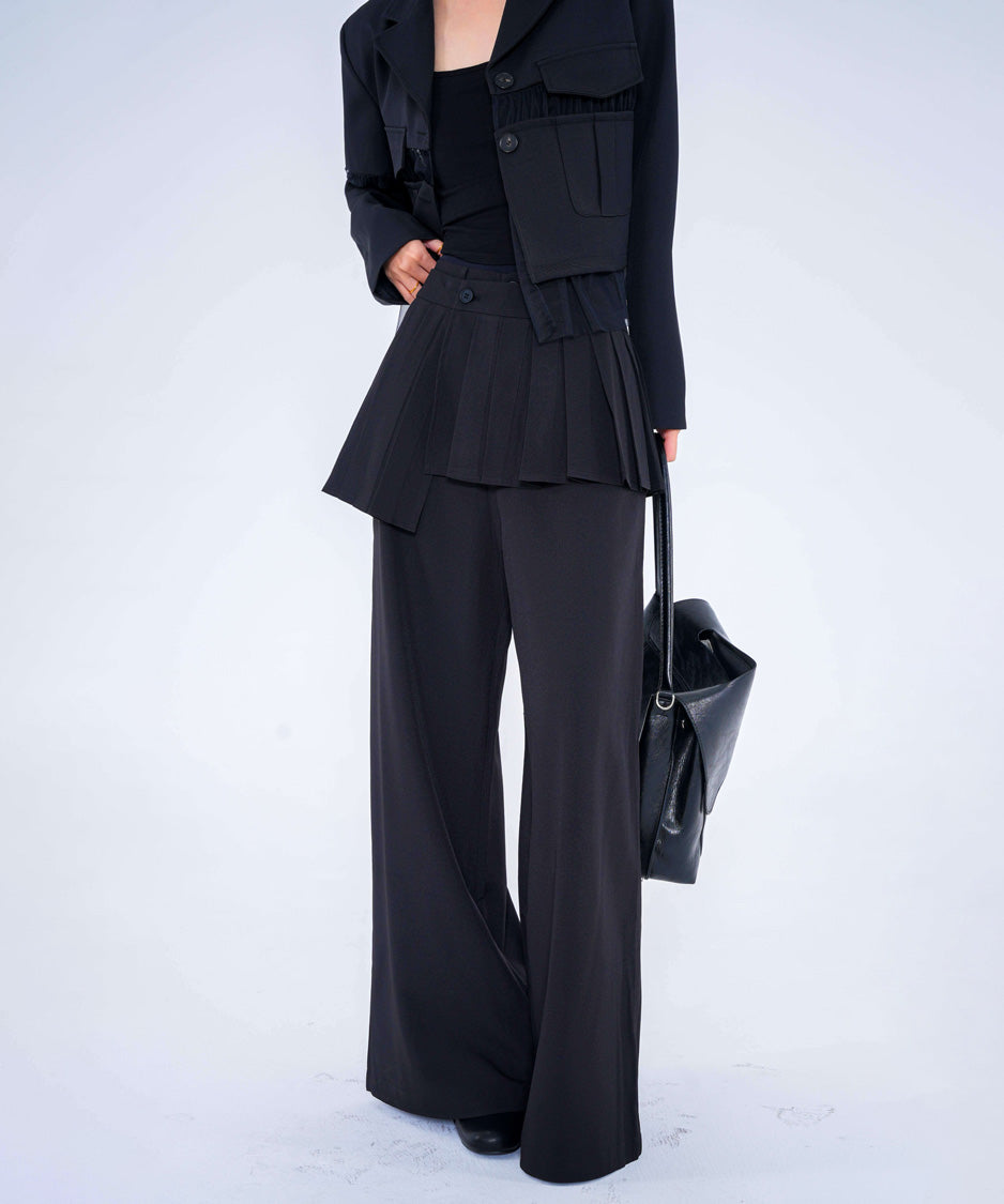 Layer Pleat Docking Pants