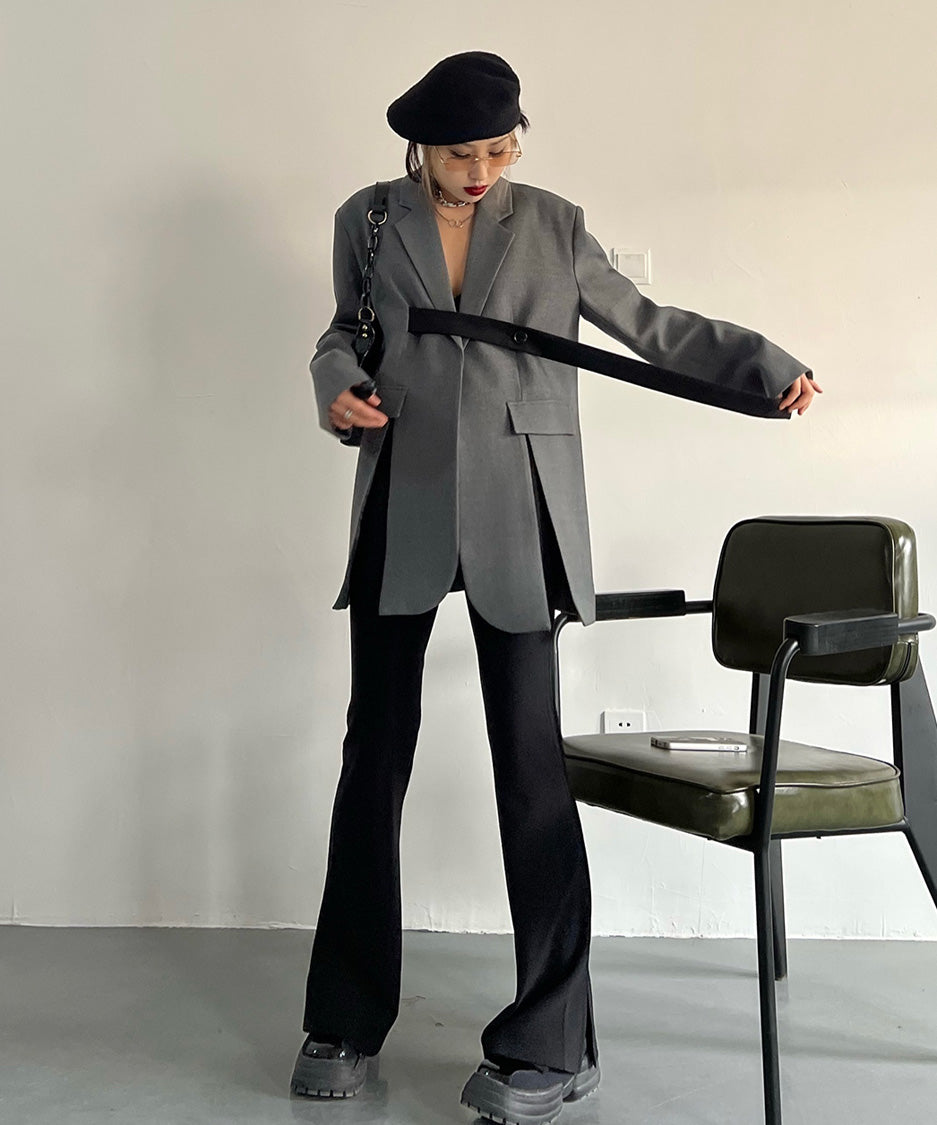Structured Strap Tailored Jacket