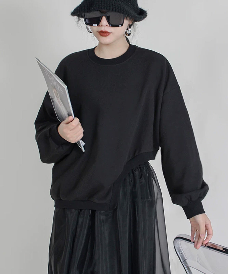 Asymmetric Hem Sweatshirt