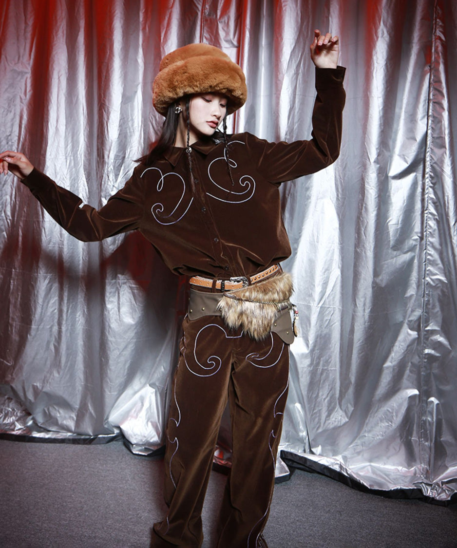 Fur Trimmed Hip Belt