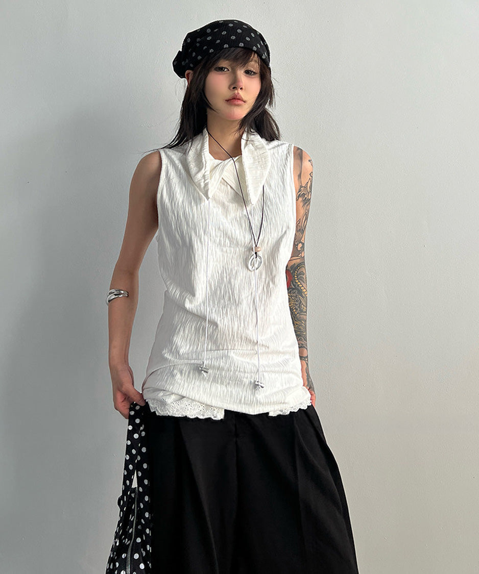 Ripple Collar Top