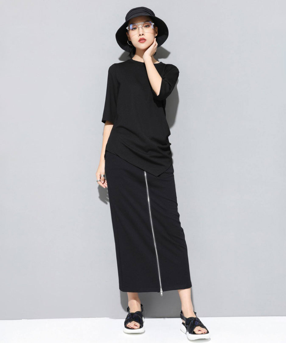 Center Zip Wide Pants
