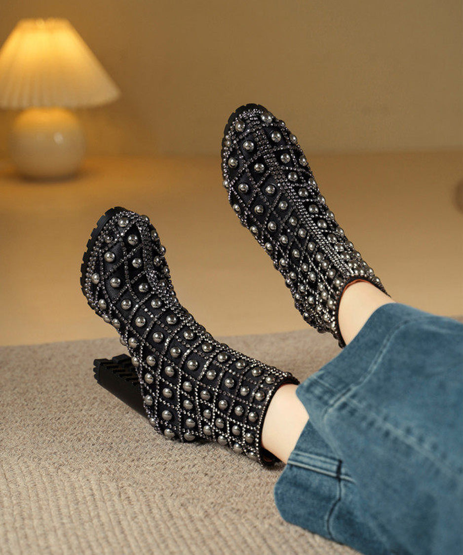 Crystal Grid Platform Boots