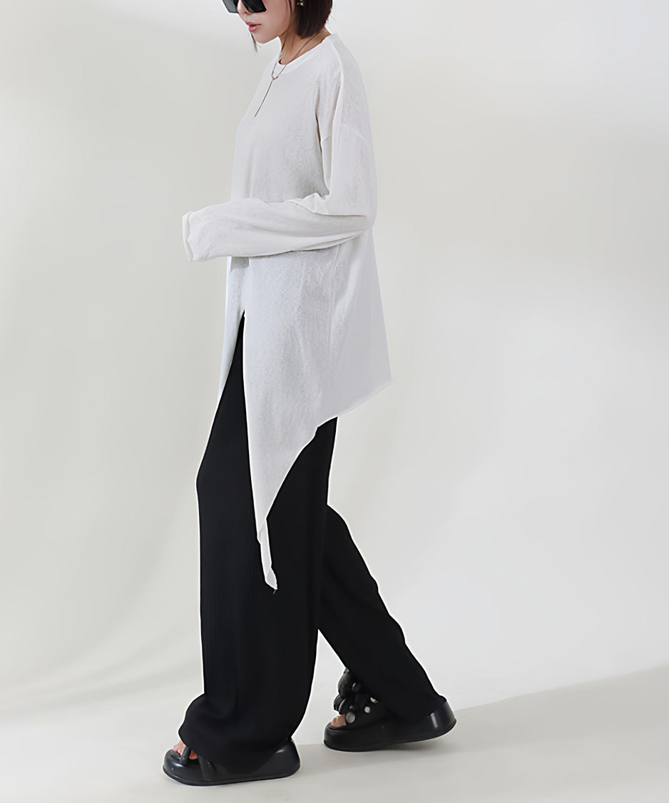 Split Drape Long Top
