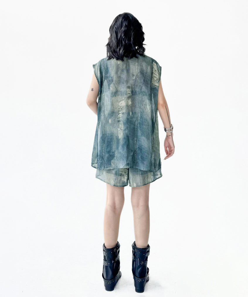 Floating Dye Shirt & Shorts Co-ord