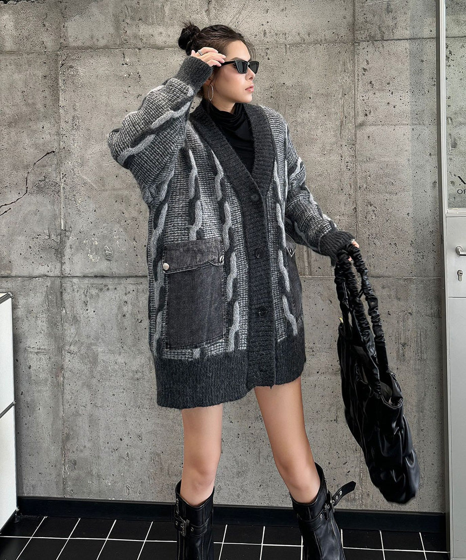 Contour Pocket Knit Cardigan