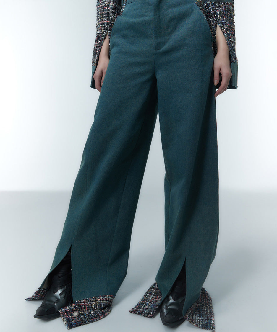 Tweed Accent Flow Pants