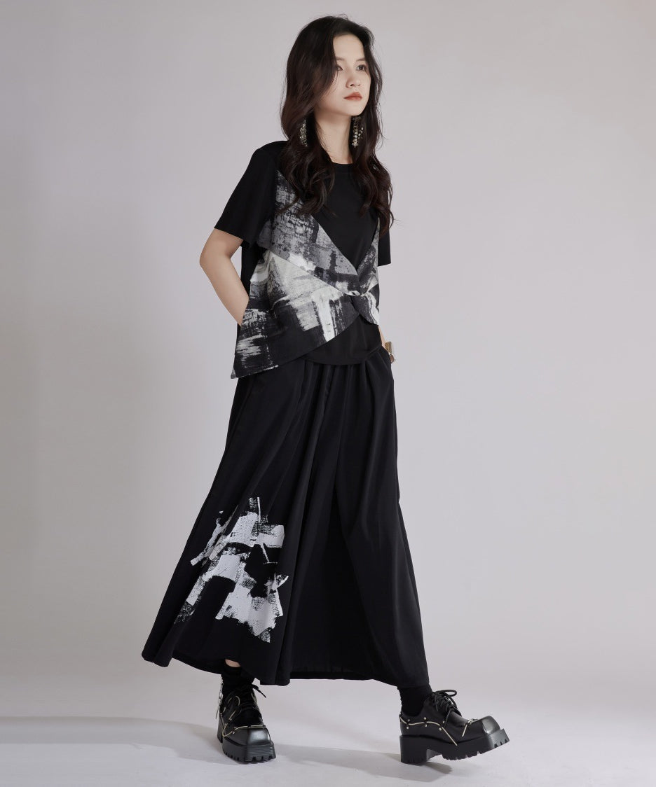 Graphic Twist Layered T-shirt