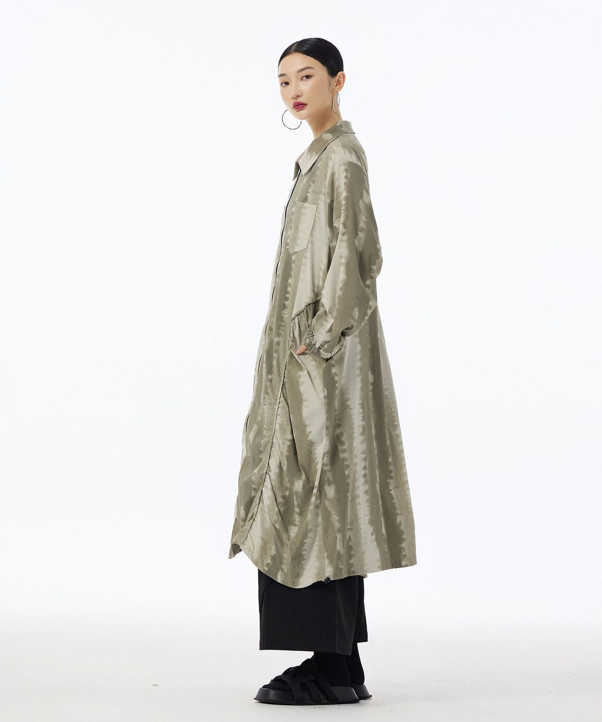 Glare Texture Zip Top