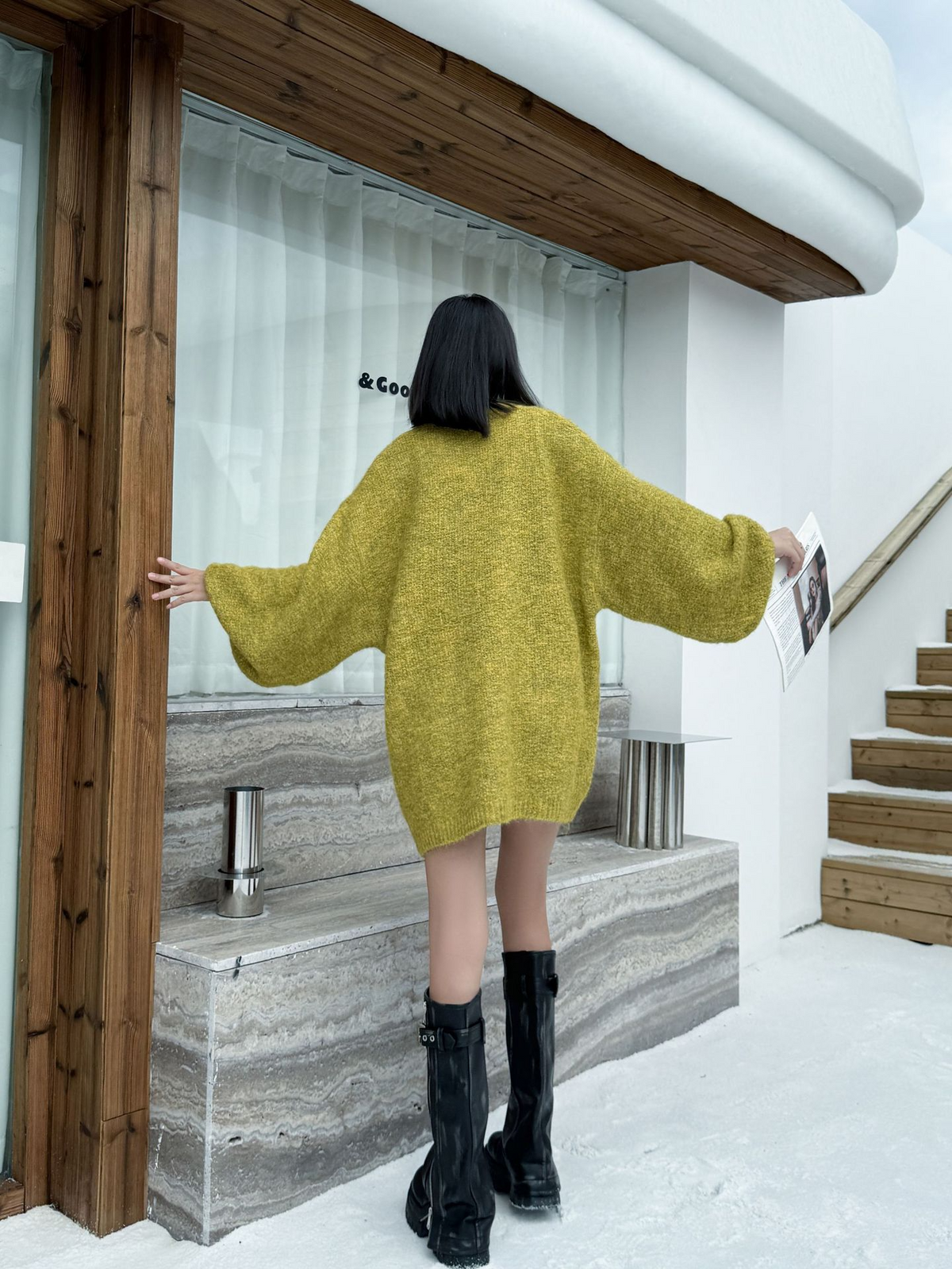 Balloon Sleeve Knit Top