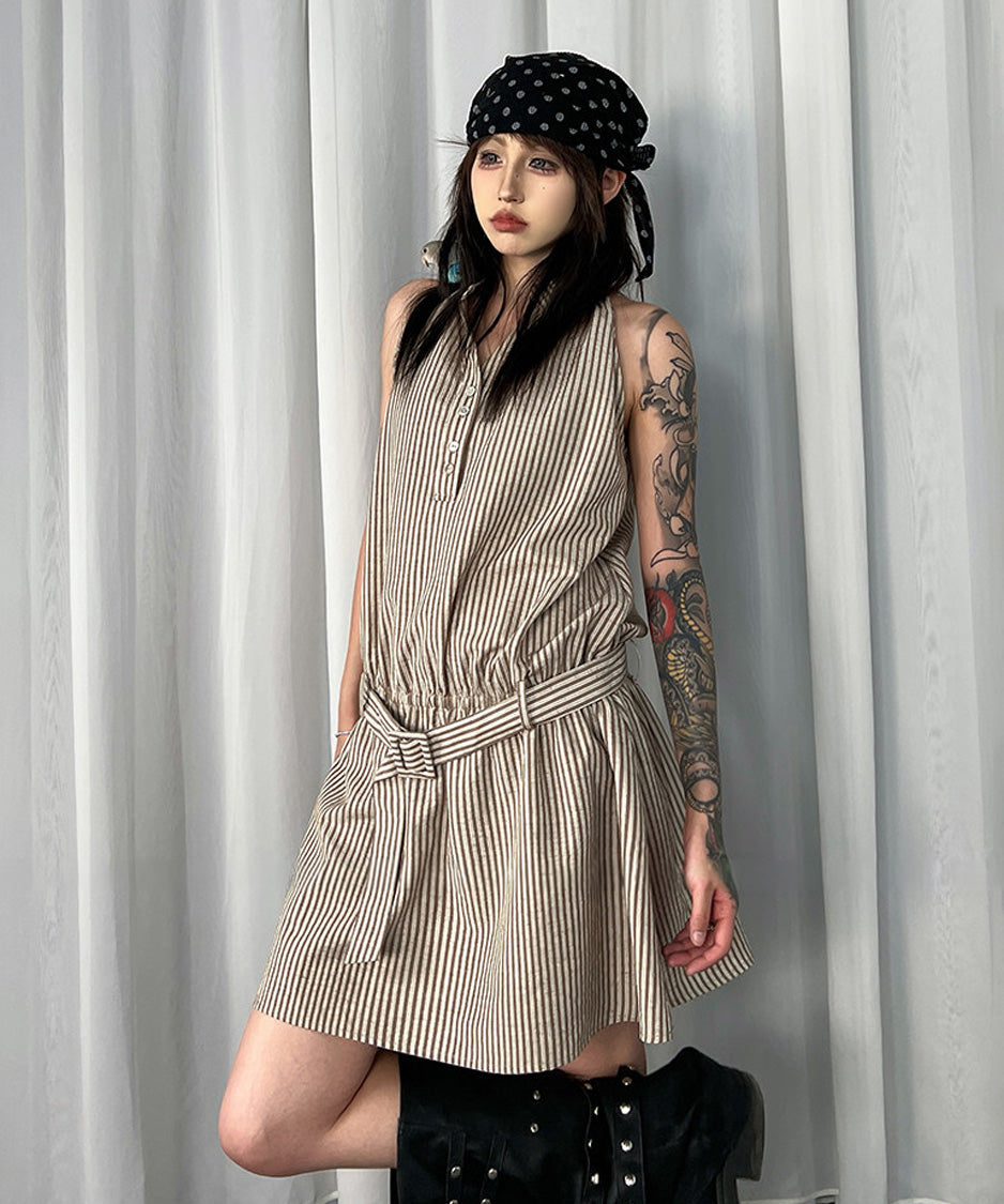 Belted Stripe Dress