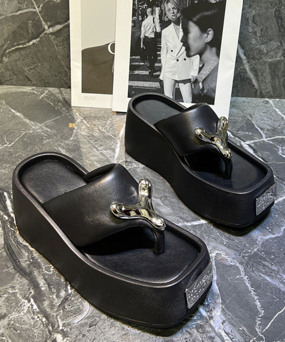 Metal Flow Platform Sandal