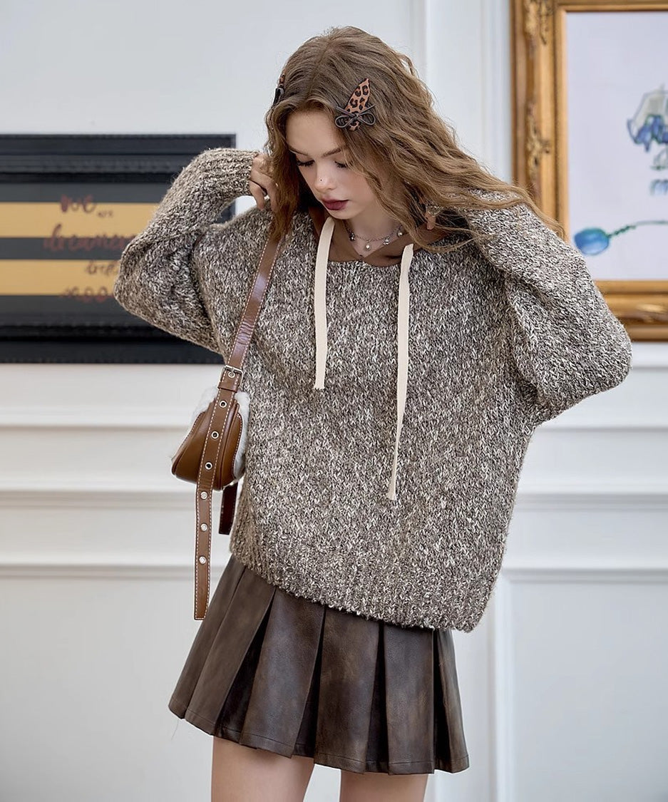 Melt Hood Knit Top