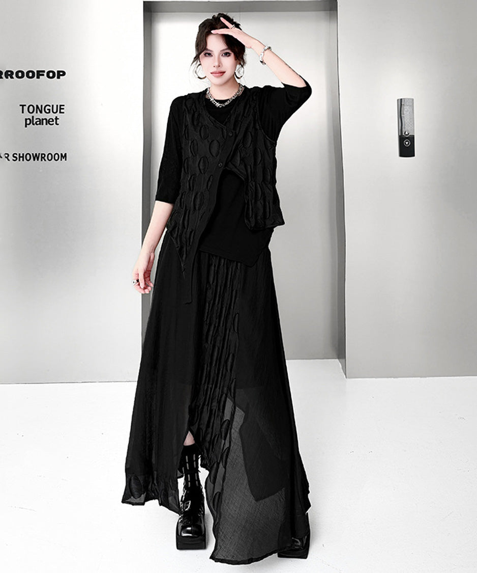 Oval Trace Vest＆Skirt Co-ord