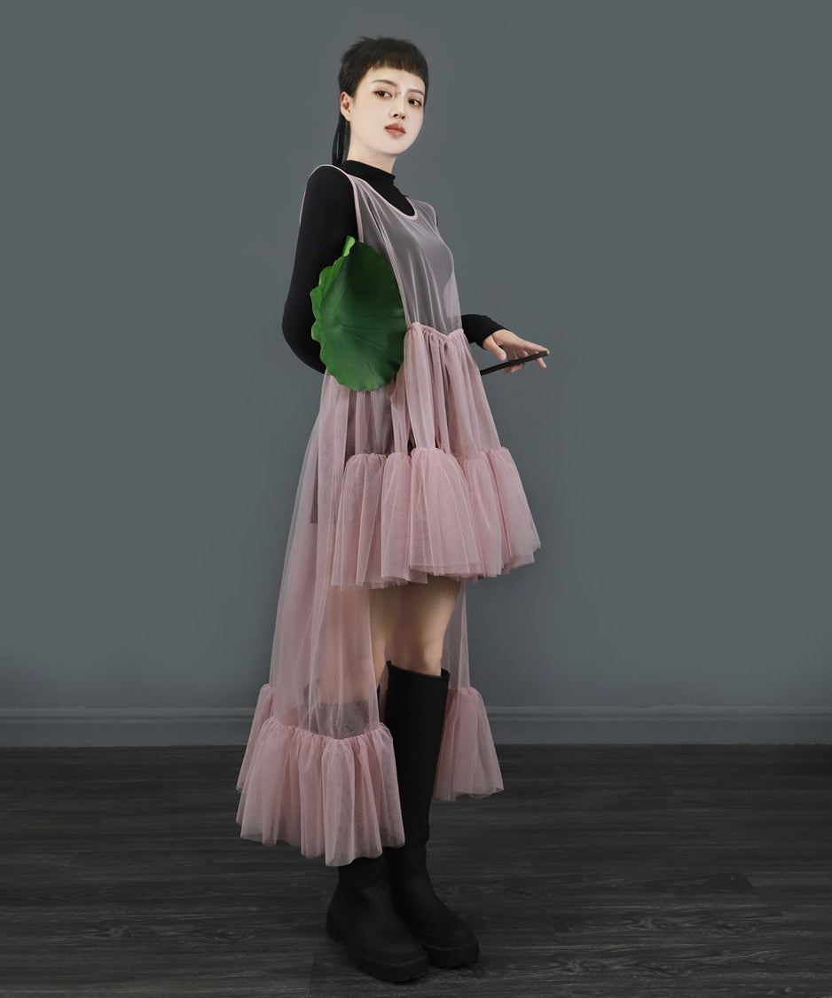 Sheer Cascade Dress