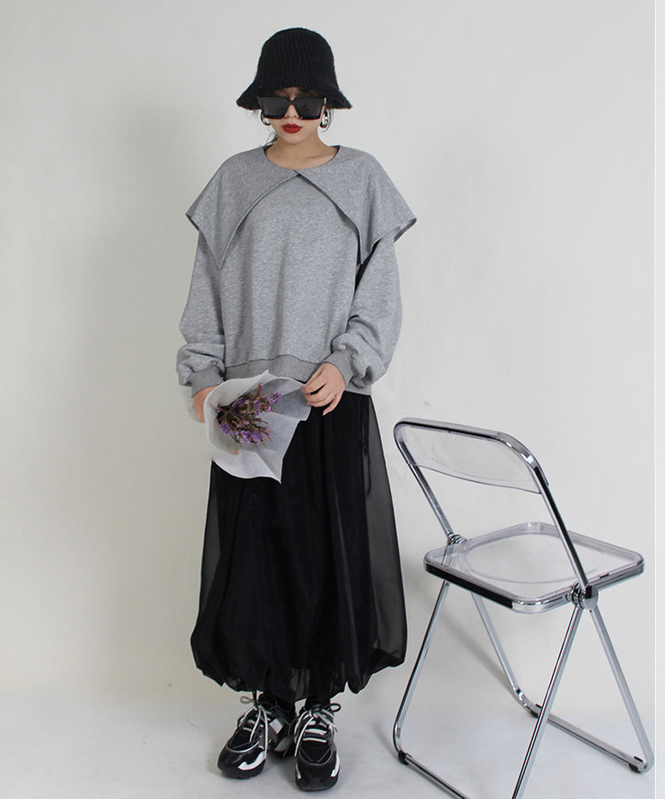 Cape Collar Sweatshirt