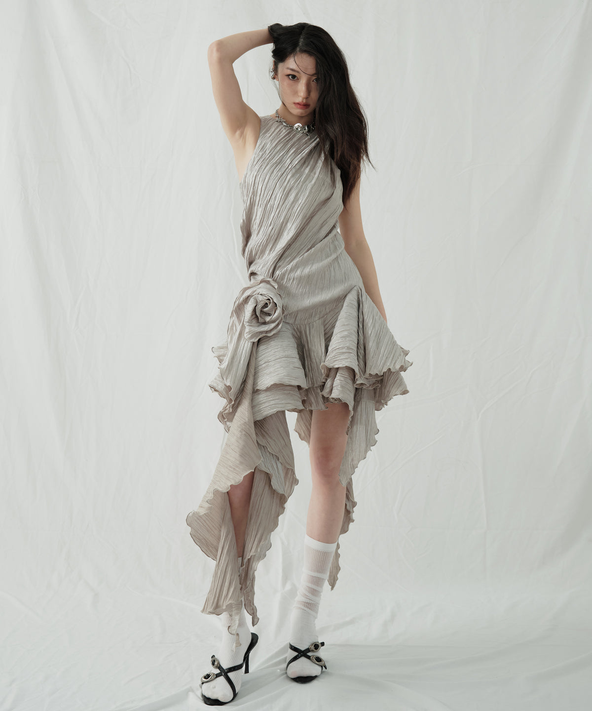 Ripple Flow Petal Dress