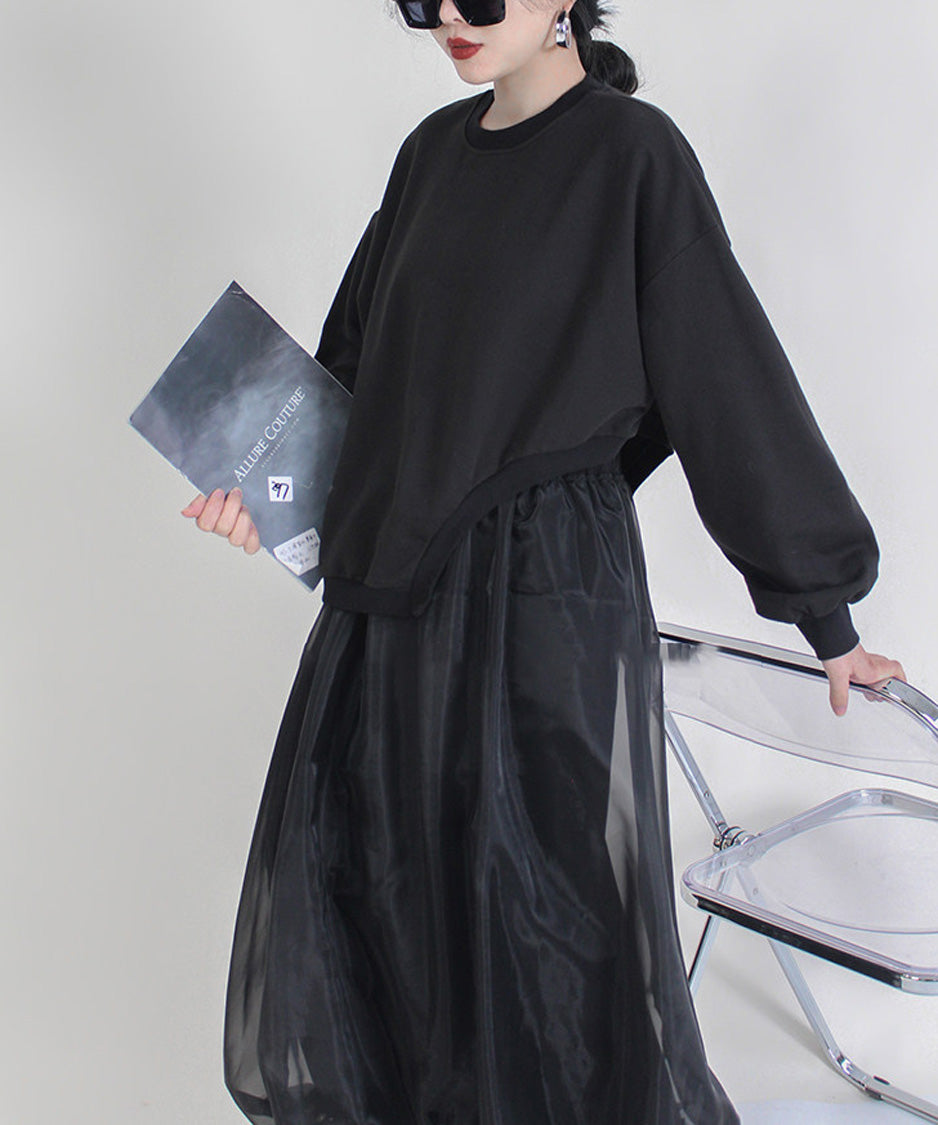 Asymmetric Hem Sweatshirt