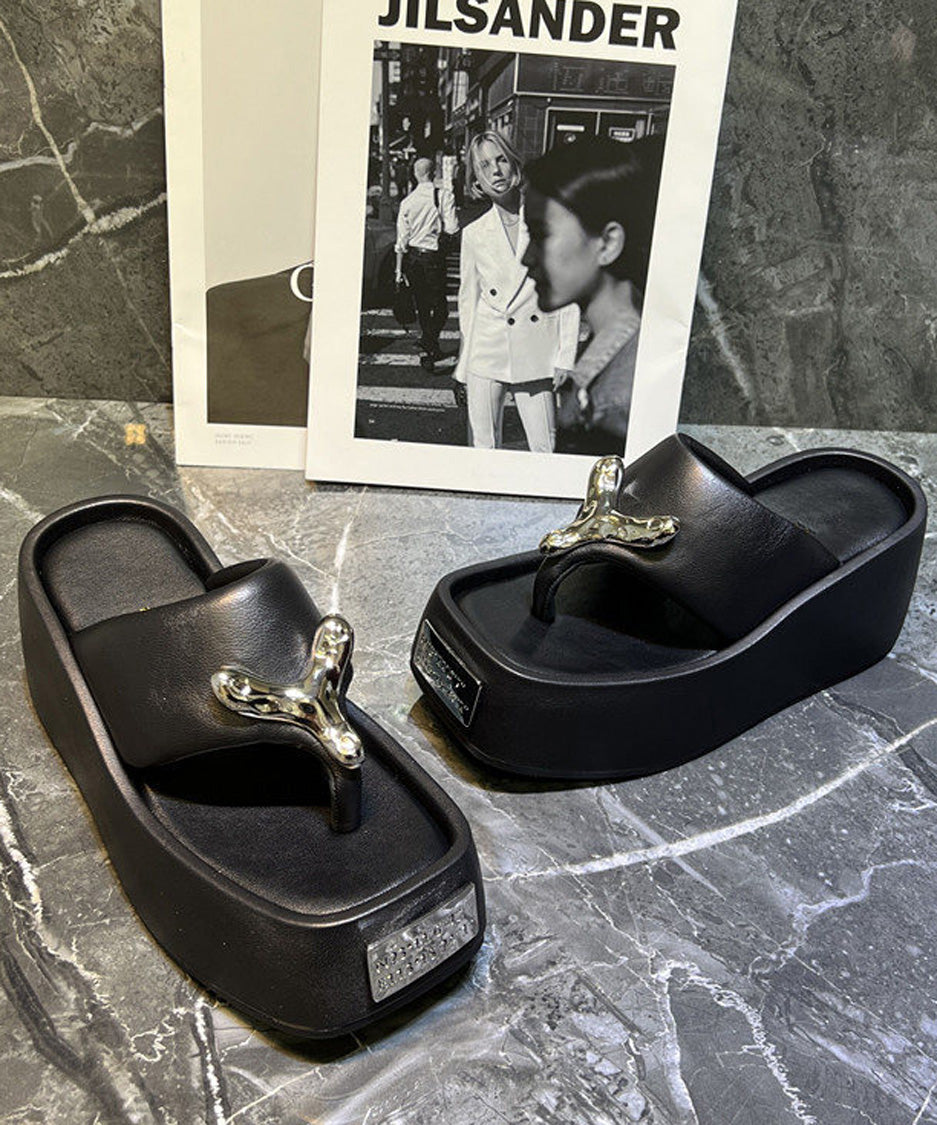 Metal Flow Platform Sandal