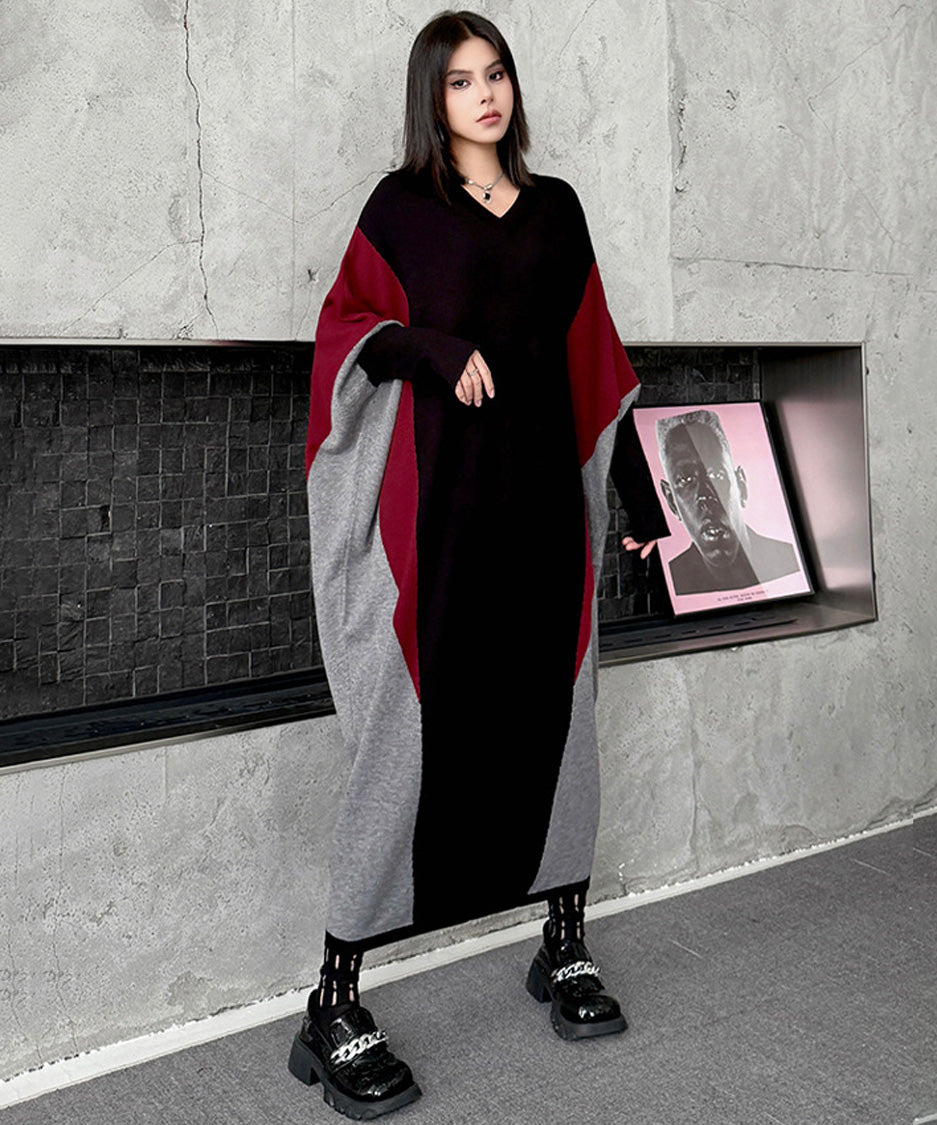 Panel Knit Long Dress