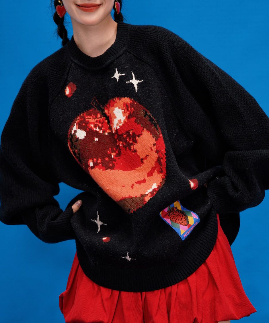 Pixel Apple Knit Sweater