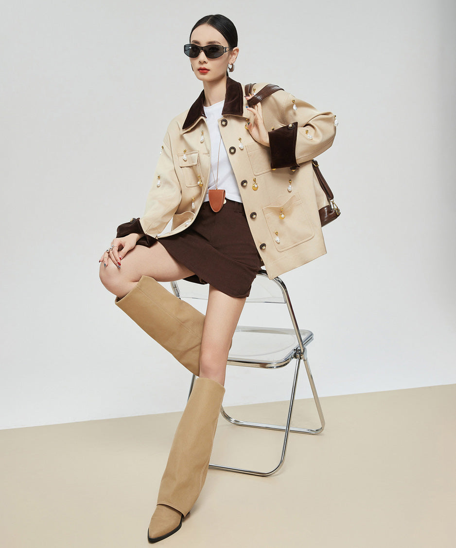 Pearl Charm Panel Jacket