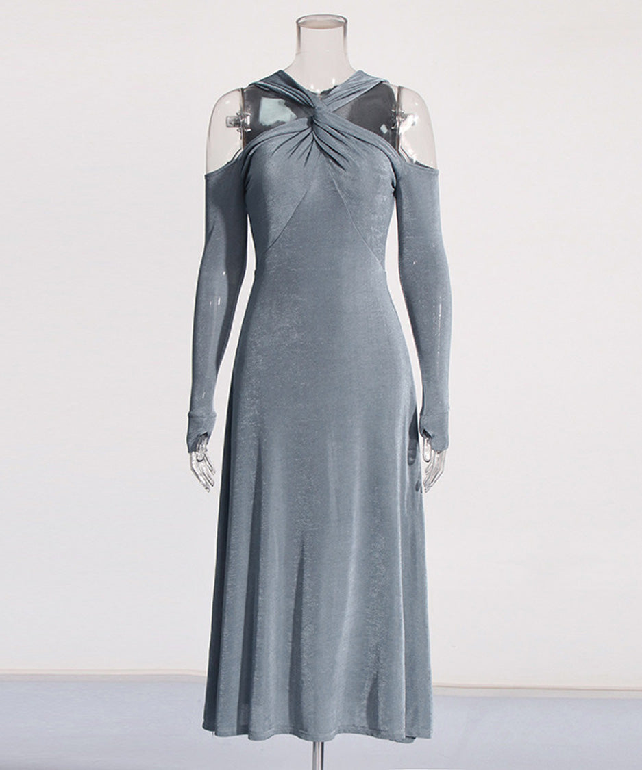Cross Drape Maxi Dress