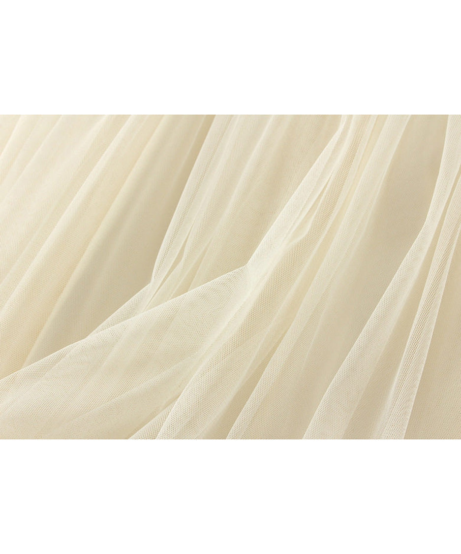 Volume Tiered Tulle Maxi Skirt