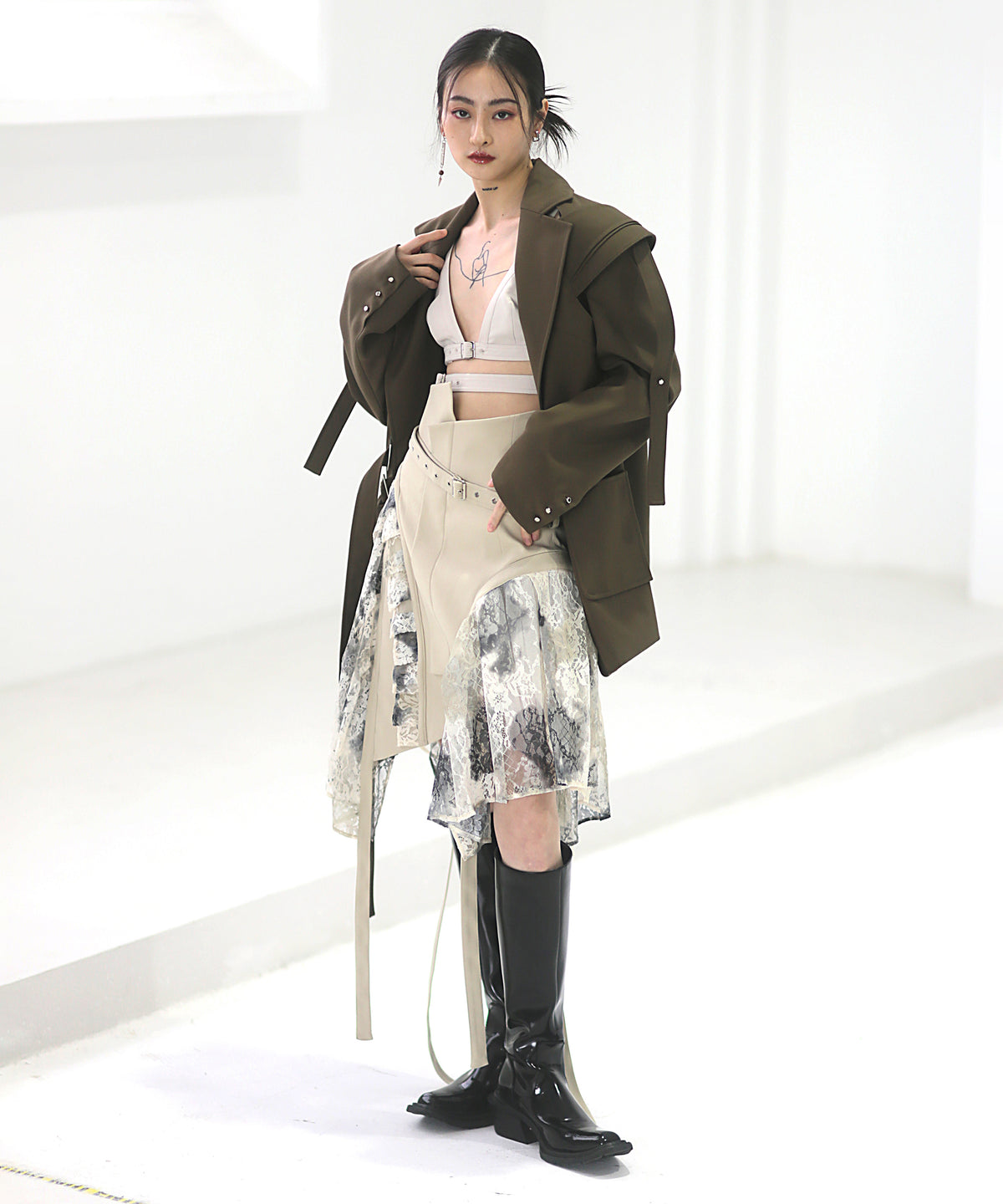 Split Layered Buckle Jacket