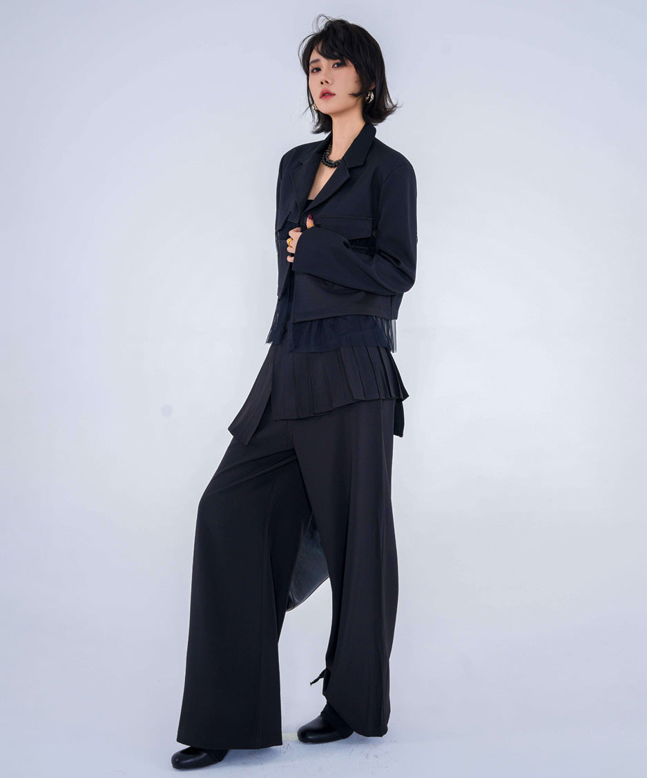 Layer Pleat Docking Pants