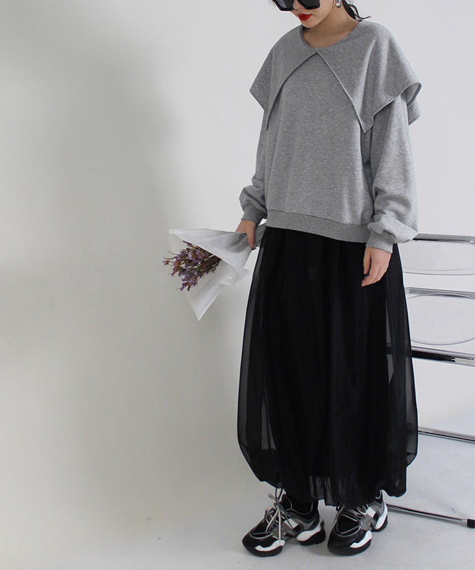 Cape Collar Sweatshirt