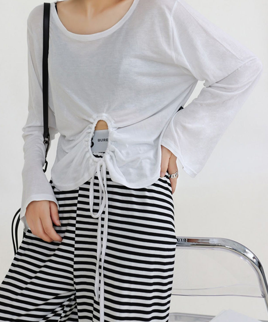 Drawstring Drape Top