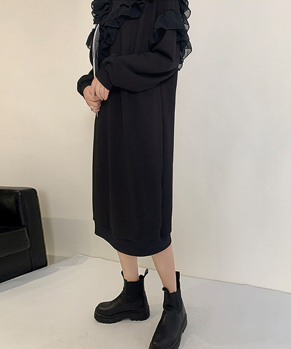 Airy Frill Sweat Dress