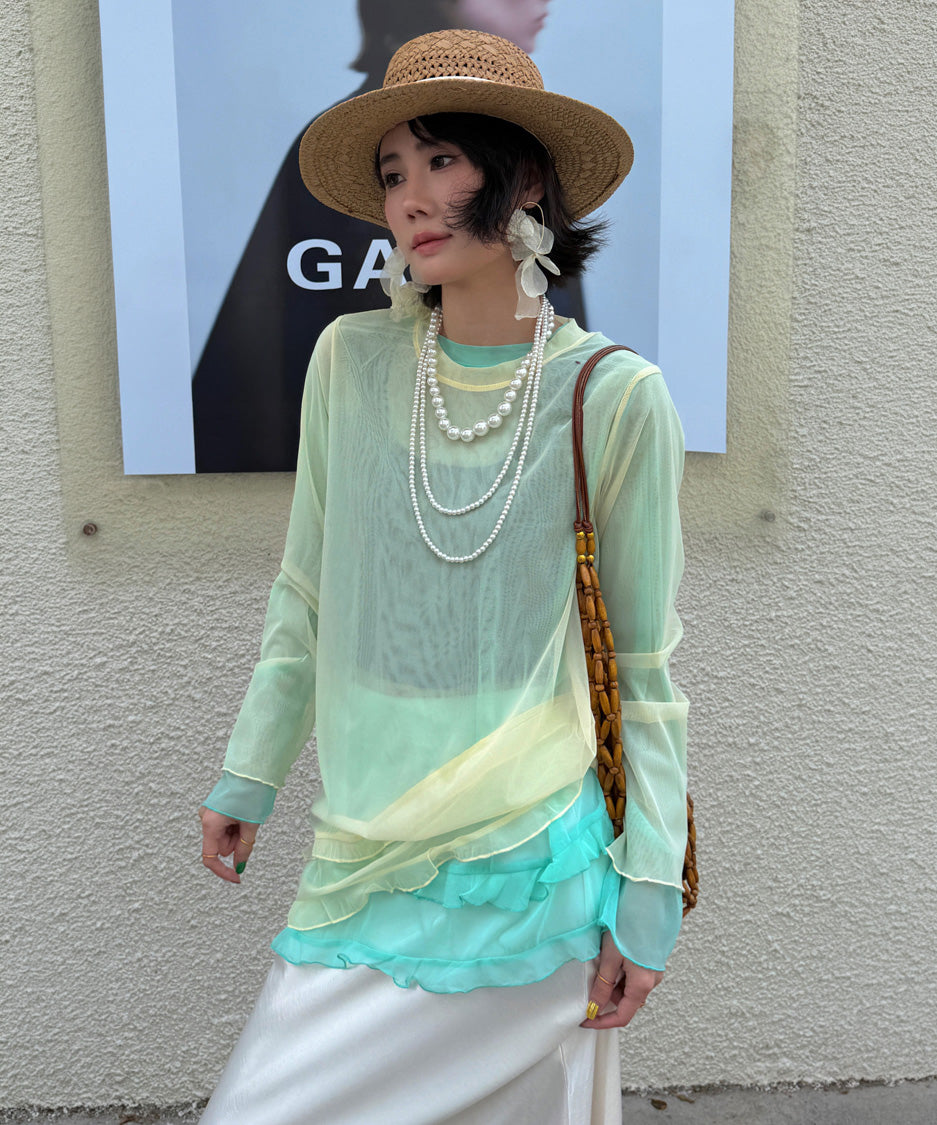Mist Sheer Mesh Top