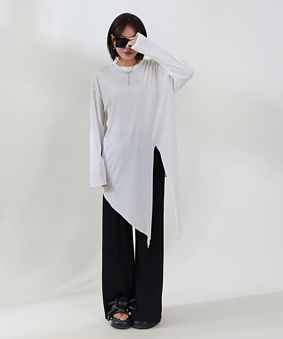 Split Drape Long Top