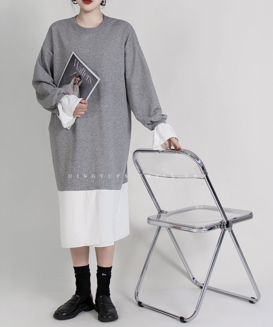 Layered Hem Sweat Dress