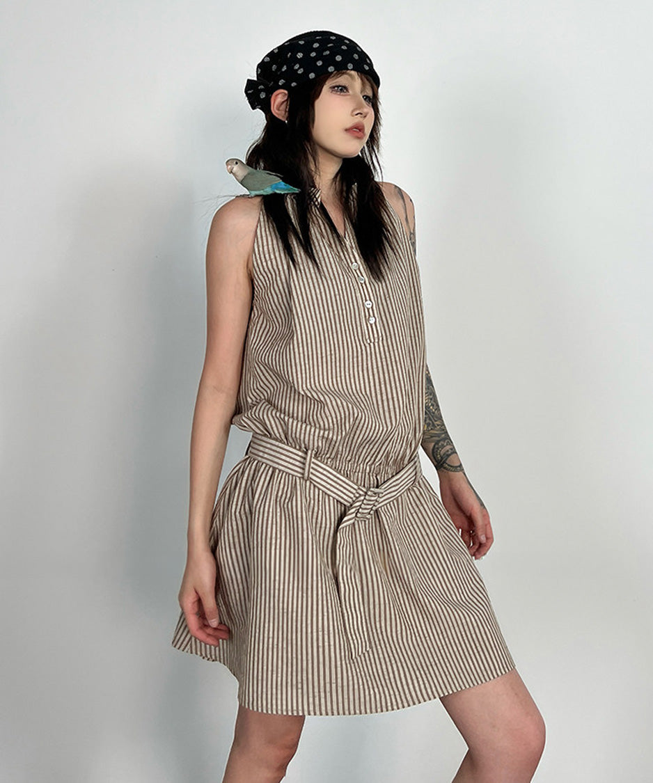 Belted Stripe Dress