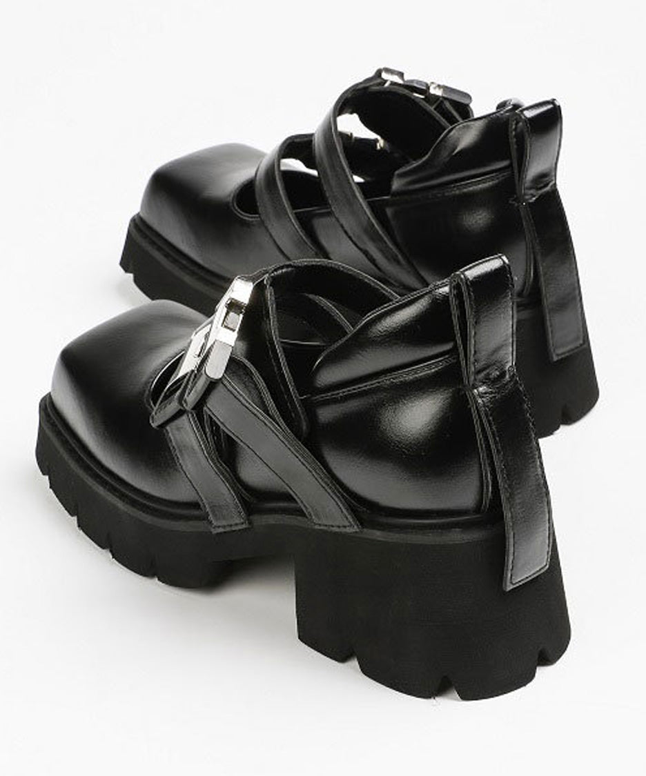 Double Buckle Platform Mary Janes