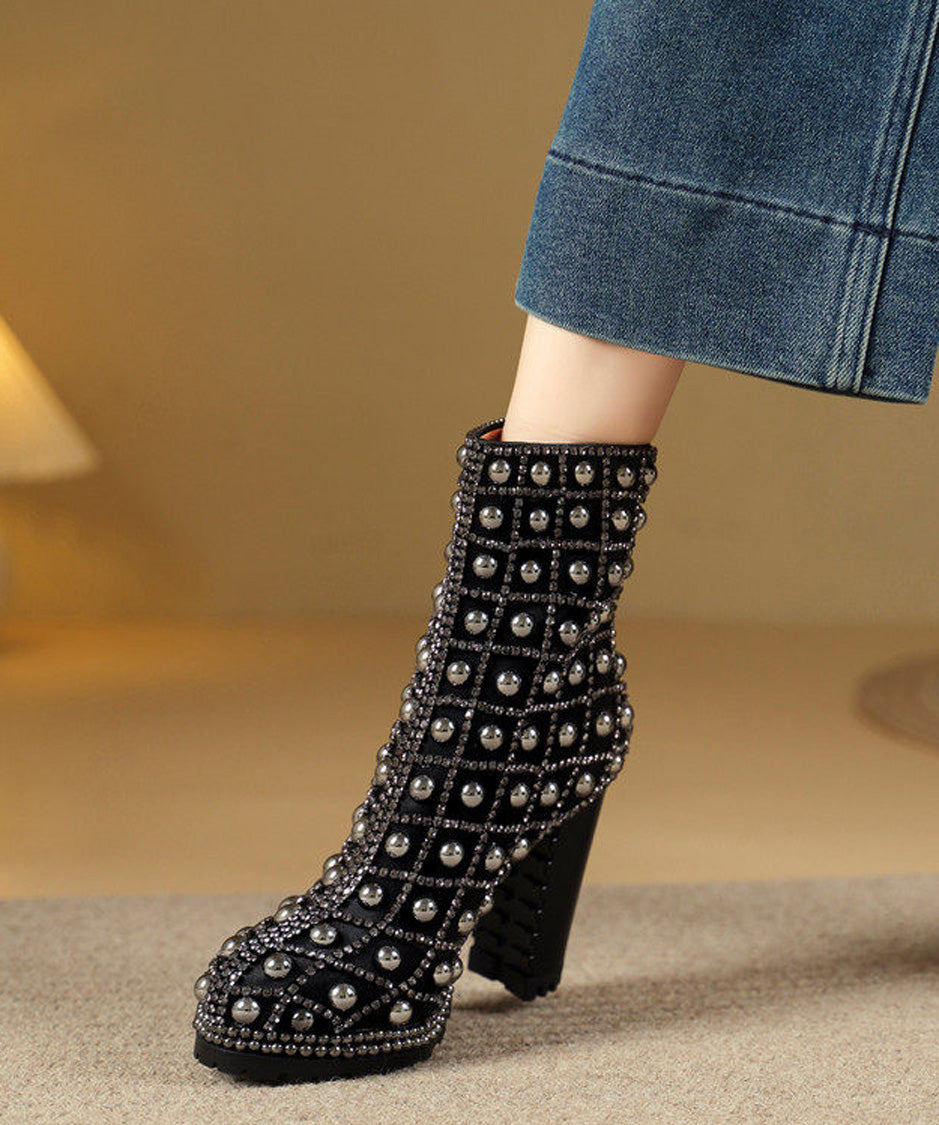 Crystal Grid Platform Boots