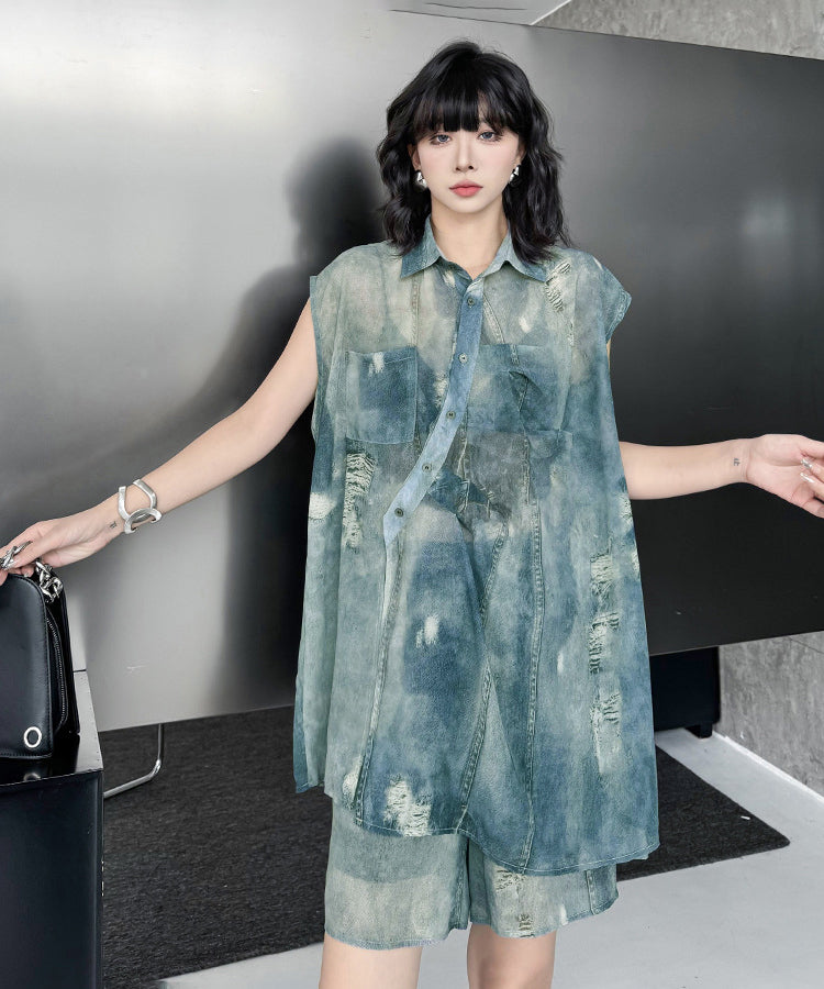 Floating Dye Shirt & Shorts Co-ord