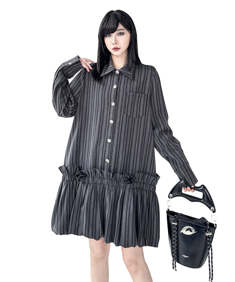 Stripe Tier Shirt Dress