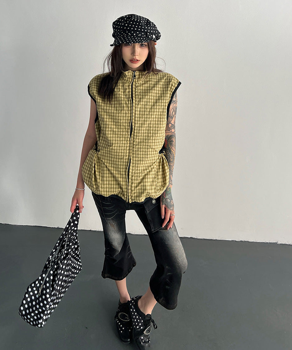 Grid Zip Vest