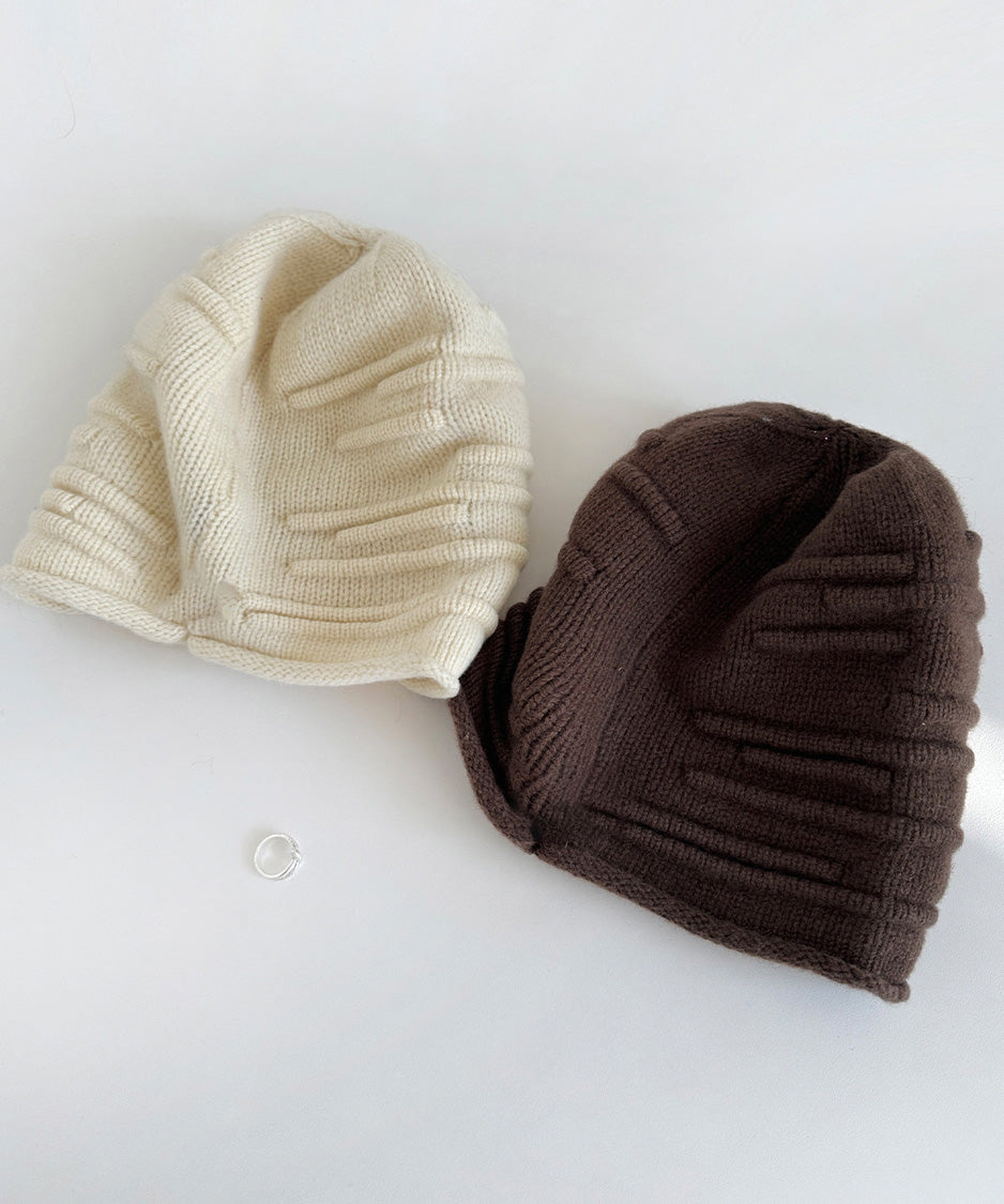 Sculpted Pleat Wool Beanie
