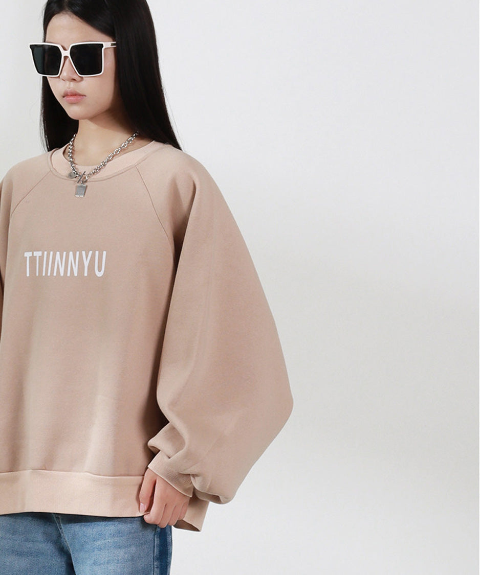 Soft Letter Volume Sweatshirt