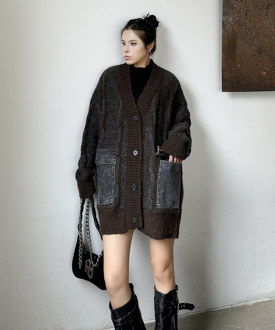 Contour Pocket Knit Cardigan