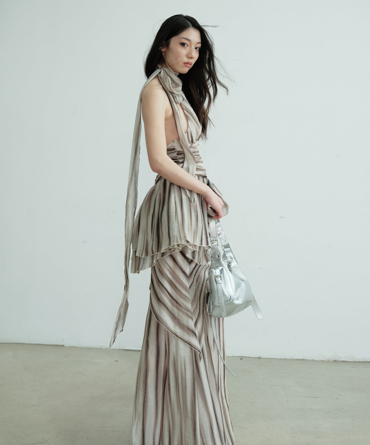 Drip Wrap Top & Layered Skirt Co-ord