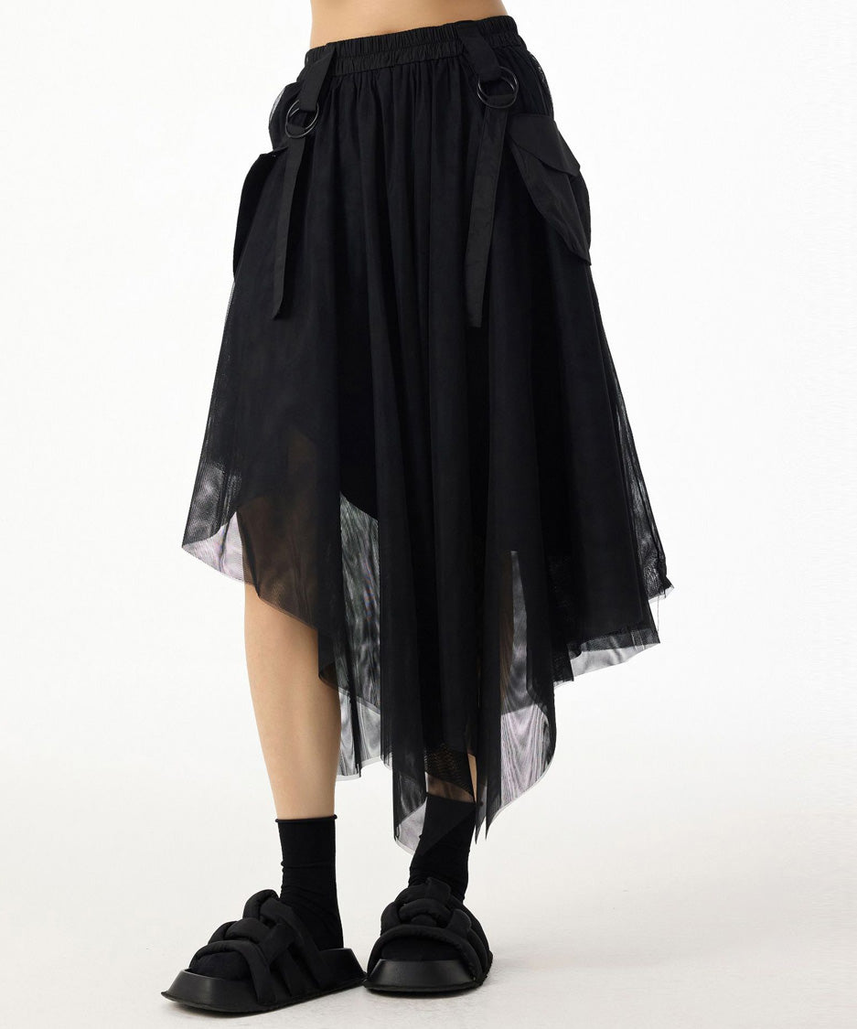 Mesh Layer Pocket Skirt