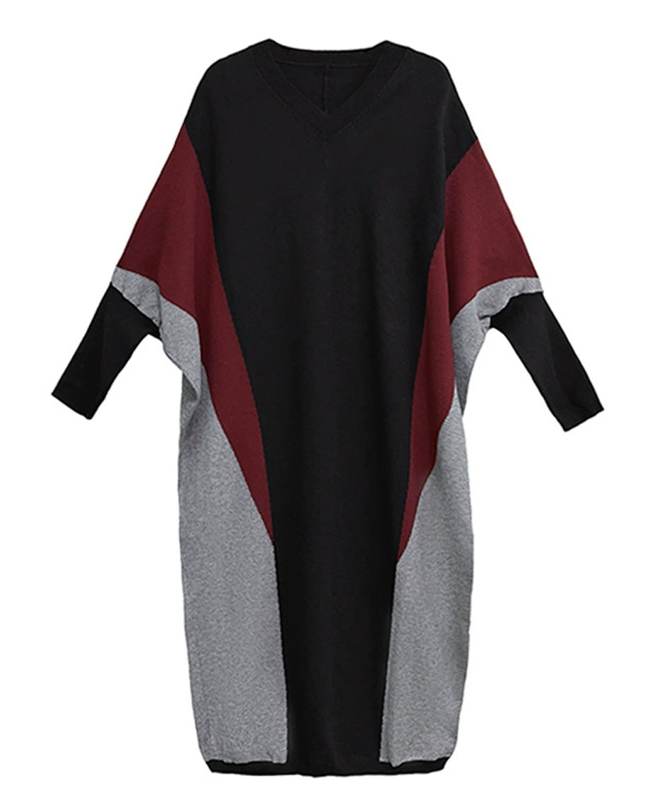 Panel Knit Long Dress